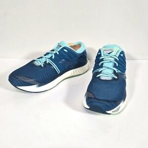Saucony Hurricane 22 Running Shoes Womens 11.5 Blue Aqua Stability S10545-25